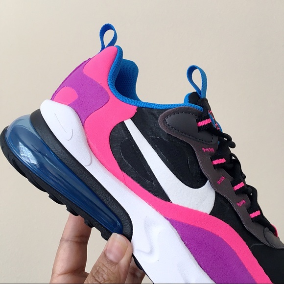Nike Air Max 270 React Pink, Blue, Black, White - Picture 7 of 8